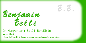 benjamin belli business card